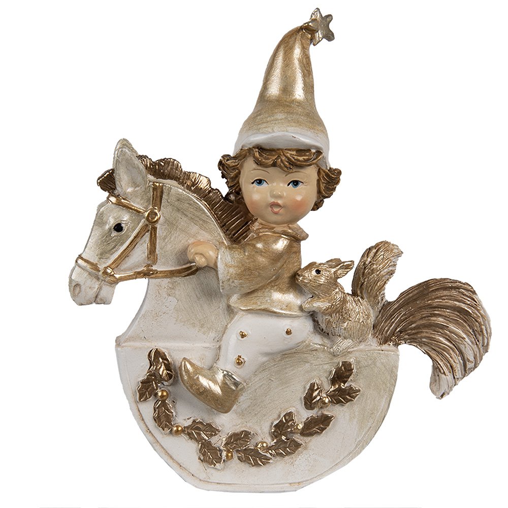 Decoratie Beeld Kabouter 11 cm Beige Polyresin