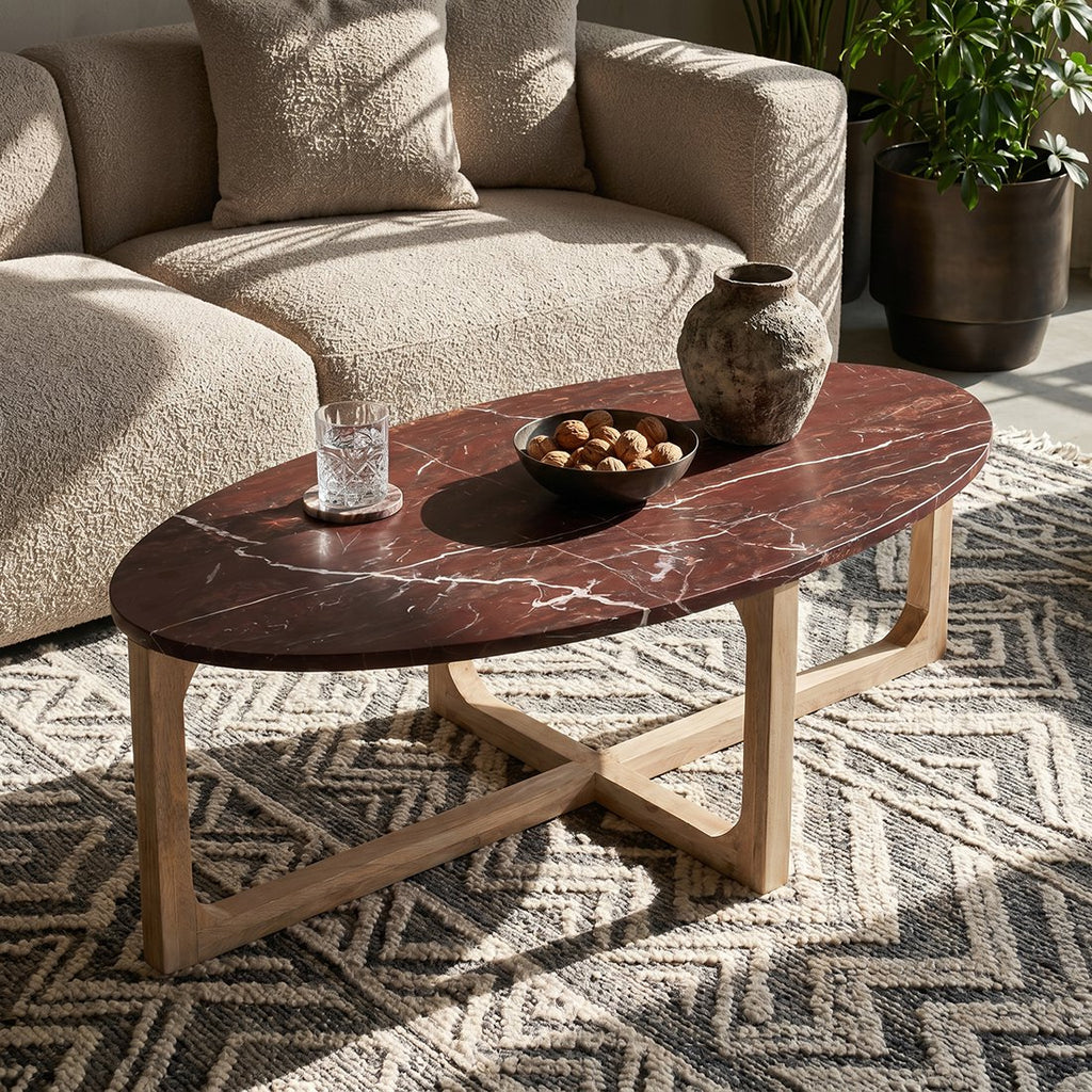 Marmeren salontafel Cherry - 120x65x38 cm