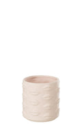 J-Line bloempot Kus Dolomiet - keramiek - roze - Ø 14 cm
