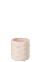 J-Line bloempot Kus Dolomiet - keramiek - roze - Ø 14 cm