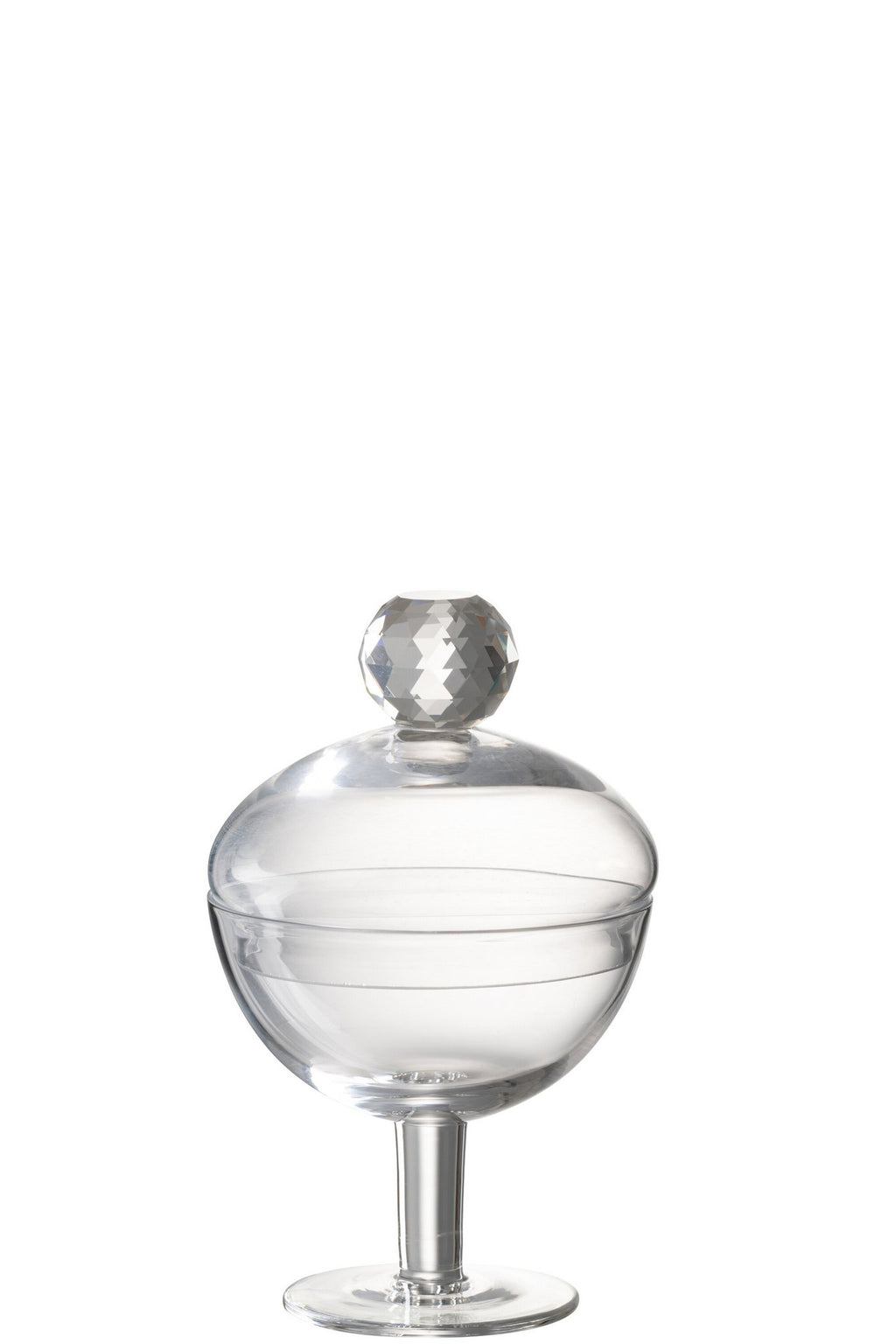 J-Line voorraadpot Diamand - kristalglas - transparant - small