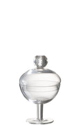 J-Line voorraadpot Diamand - kristalglas - transparant - small