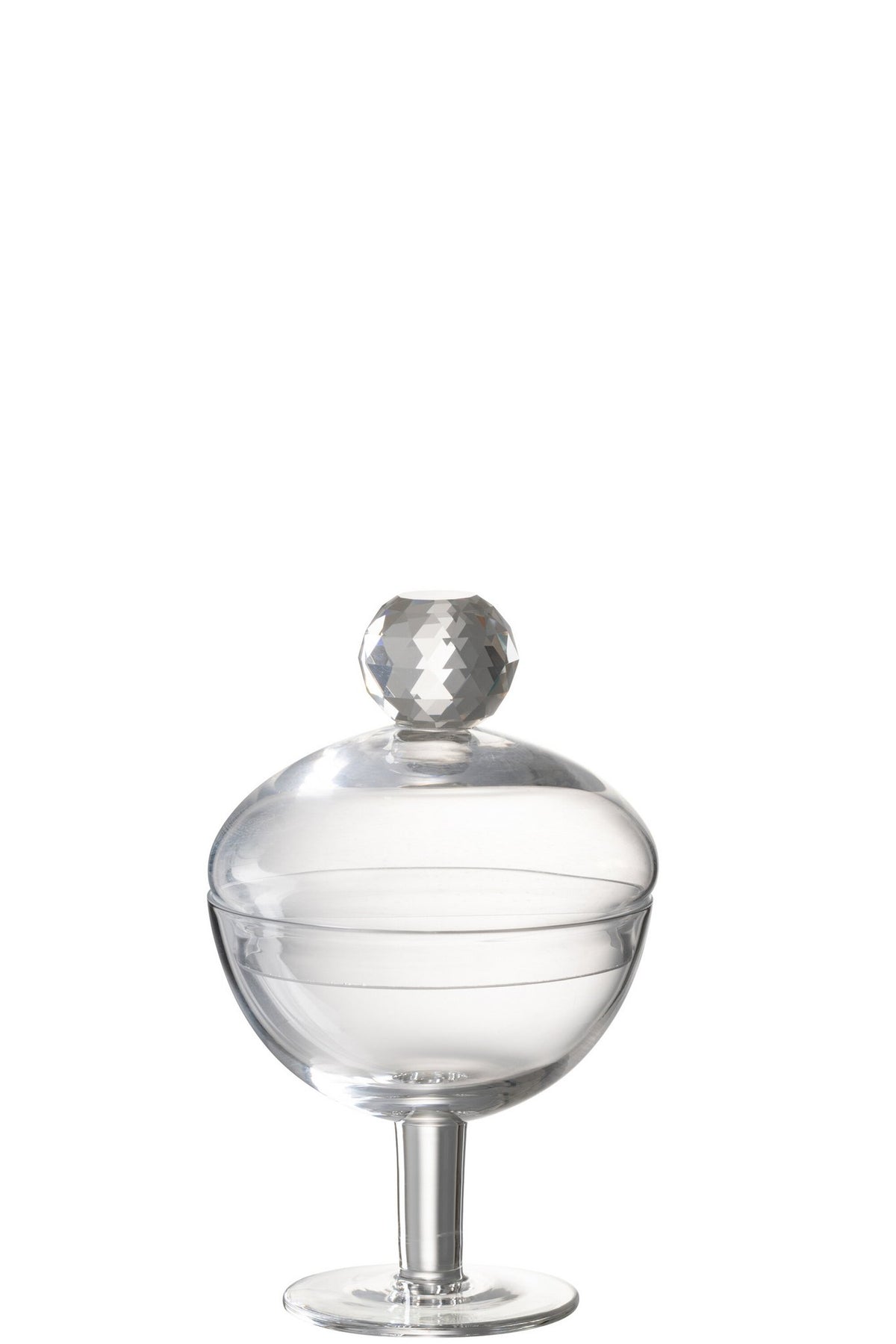 J-Line voorraadpot Diamand - kristalglas - transparant - small