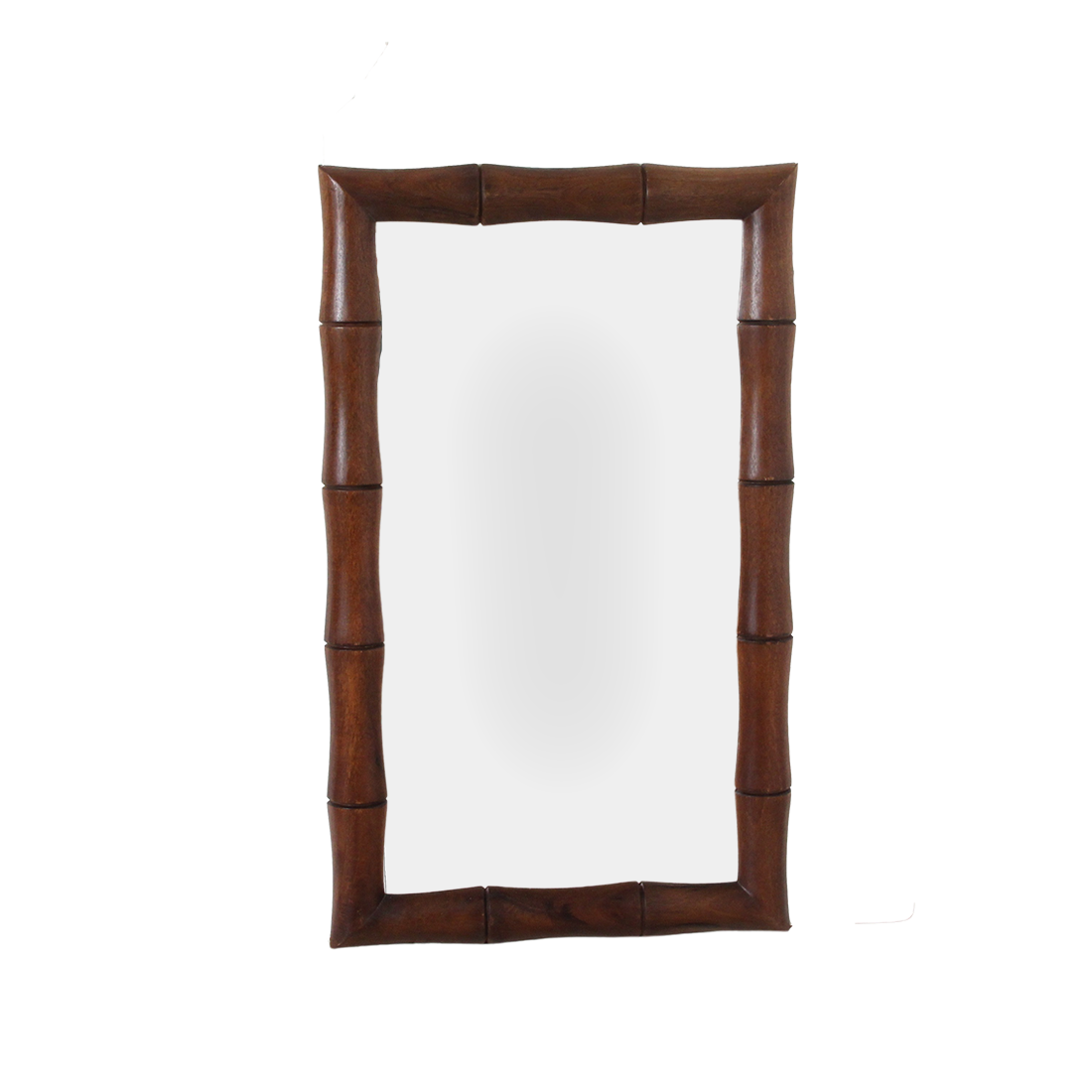 Faux bamboe spiegel bruin