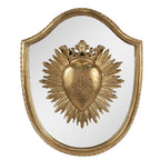 Wanddecoratie 25x3x30 cm Goudkleurig Polyresin Hart Muurdecoratie