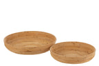 J-Line schaal - jute - naturel - 2 stuks