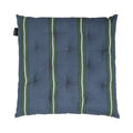 Printed Stripes stoelkussen blauw groen 40x40cm+5cm
