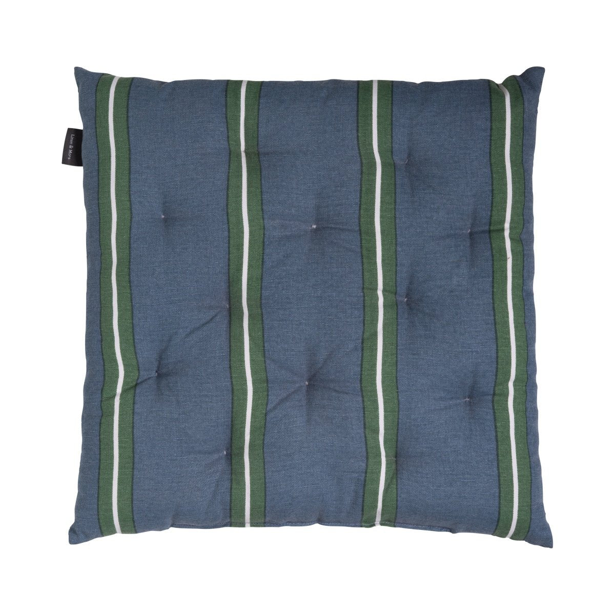 Printed Stripes stoelkussen blauw groen 40x40cm+5cm