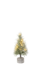 J-Line Kerstboom B+Led Kunststof Sneeuw Groen Small