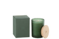 J-Line geurkaars Accords Essentiels - Bois Givré - groen - 38U