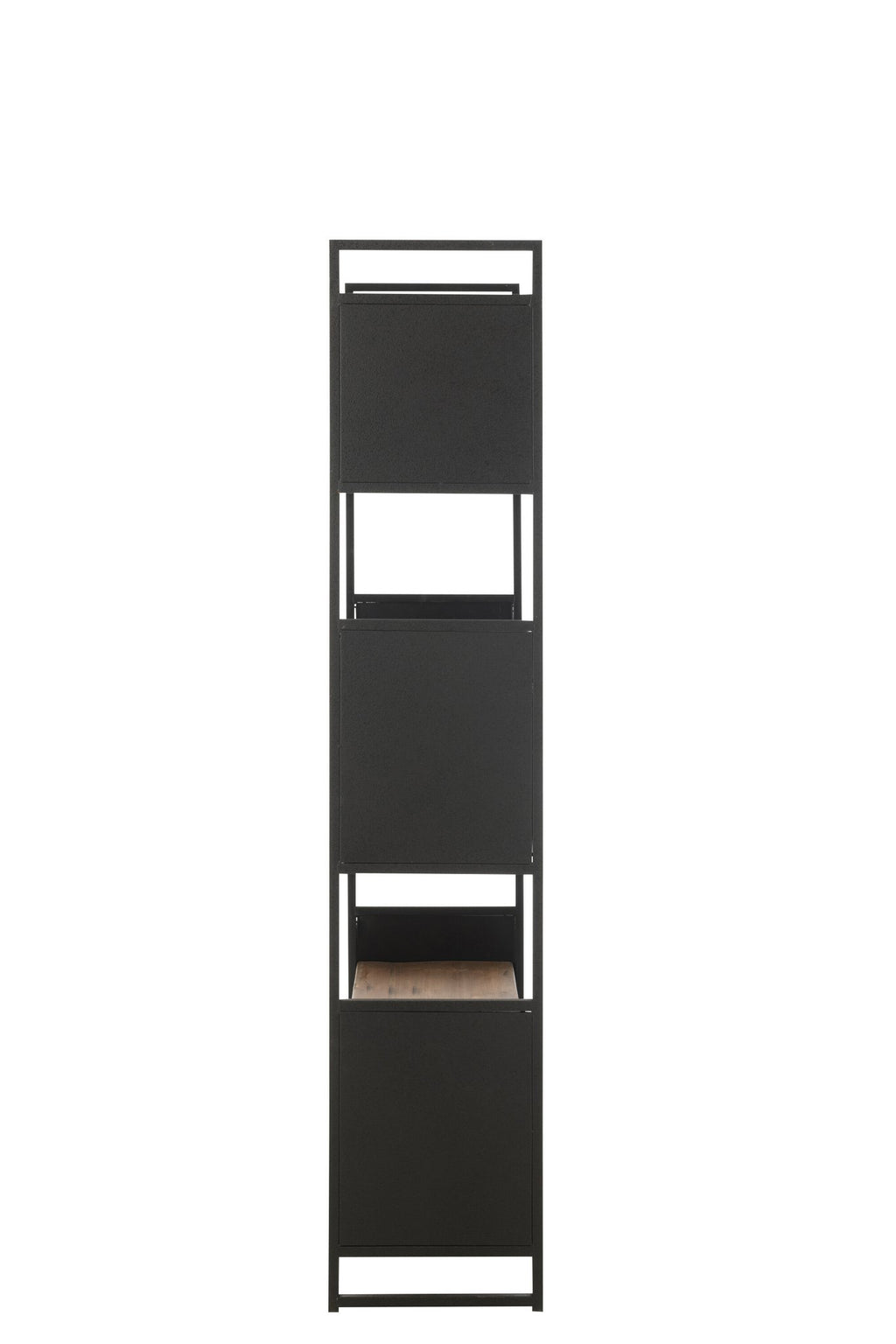 J-Line Rek Gerecycleerd Hout/Metaal Zwart/Naturel Small