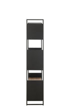 J-Line Rek Gerecycleerd Hout/Metaal Zwart/Naturel Small