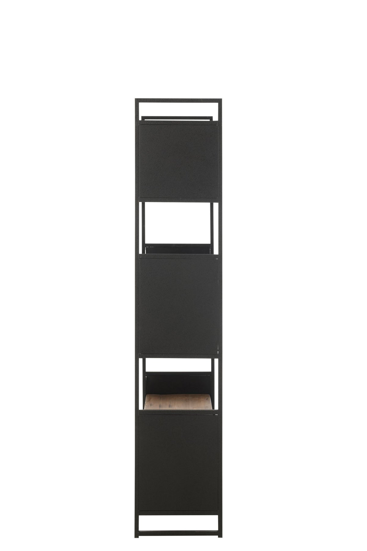 J-Line Rek Gerecycleerd Hout/Metaal Zwart/Naturel Small