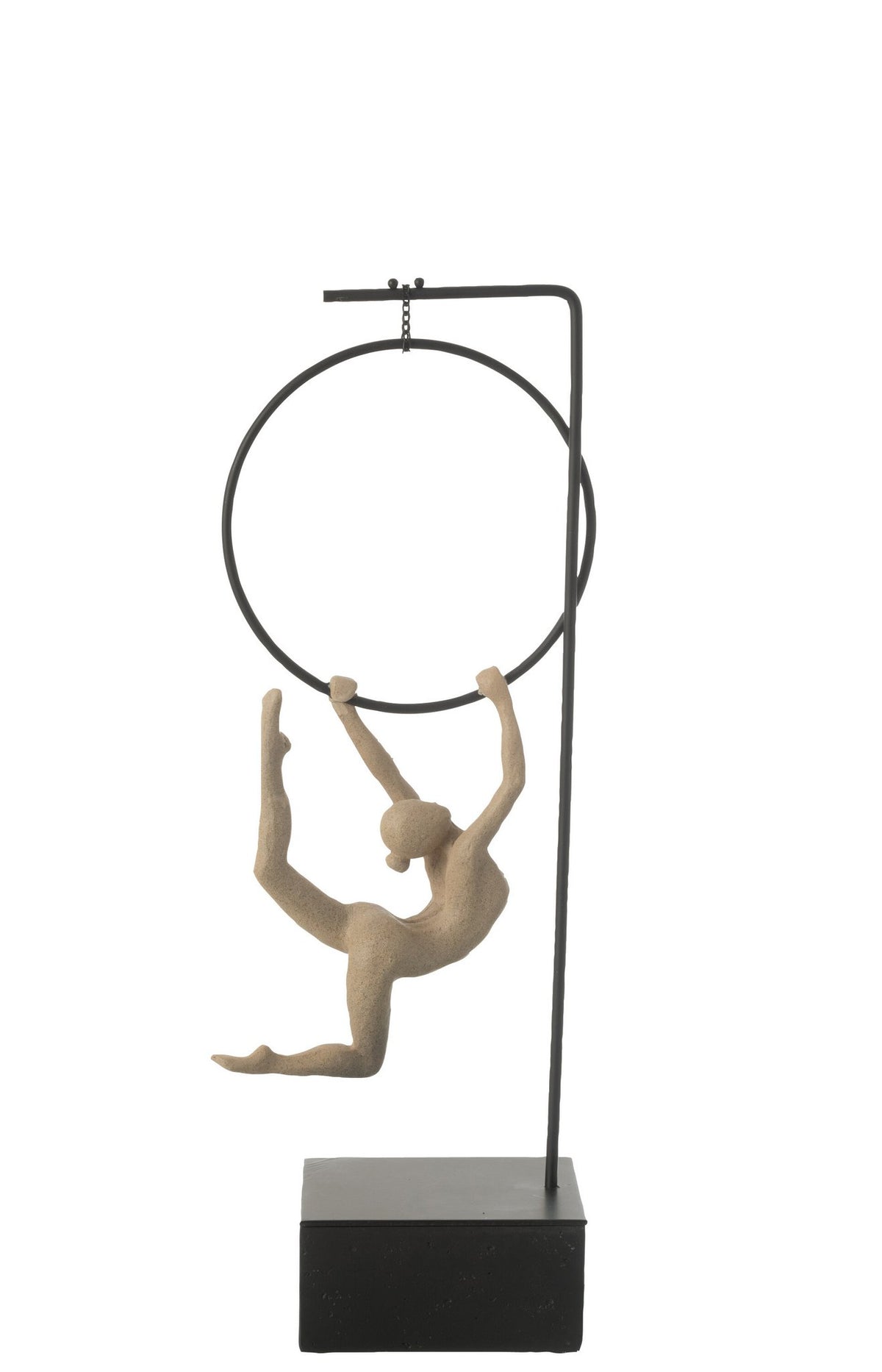 J-Line Gymnaste Hoepel Alpha Resin Beige/Zwart