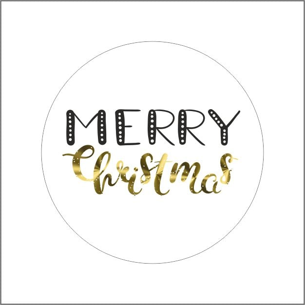 Merry Christmas - Wens etiket - 500 stuks