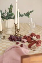 Servetringen | Rabarber fluwelen servetringen-set van 4 van Sanctuary Living