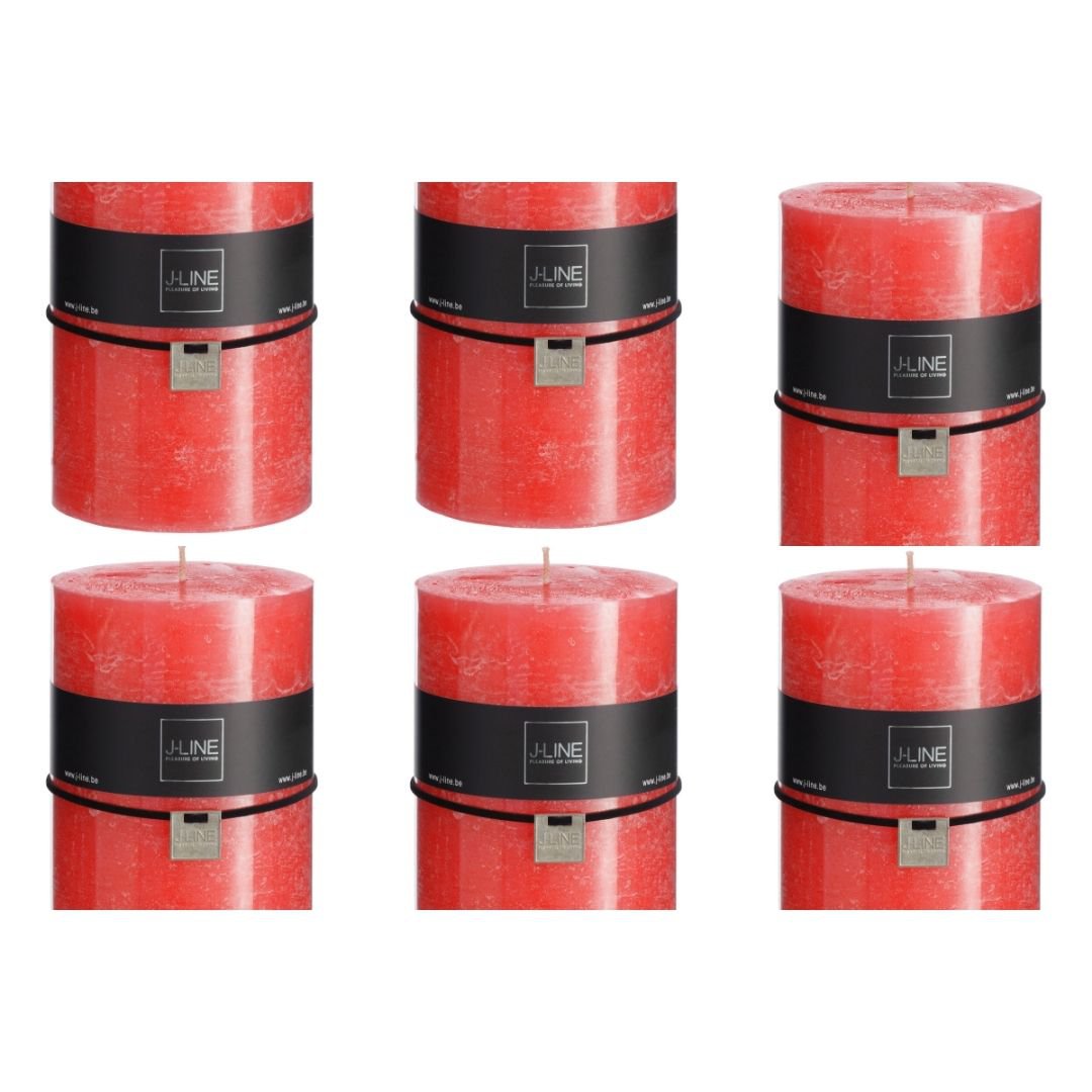 J-Line cilinderkaars - rood - XL - 120U