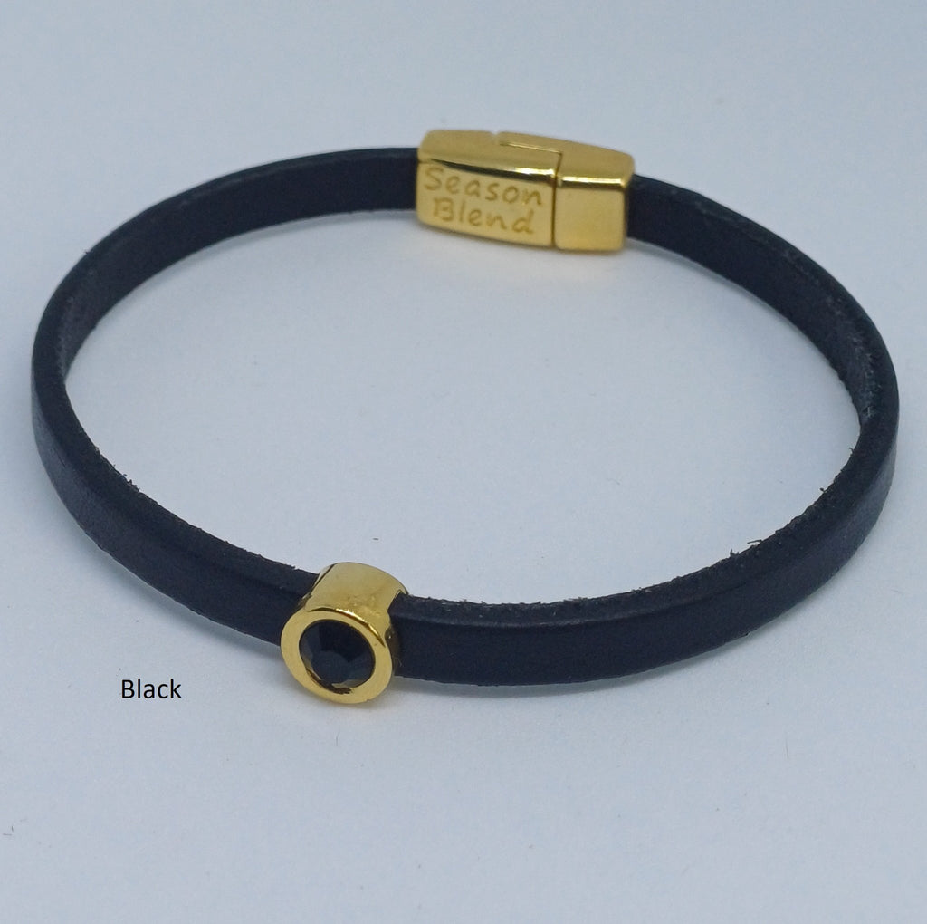 Shorty leren armband 24K verguld