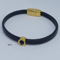 Shorty leren armband 24K verguld