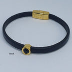 Shorty leren armband 24K verguld