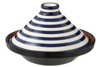 J-Line tajine Granada - keramiek - wit/blauw