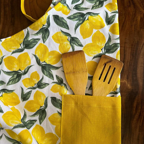 100% katoenen keukenschort – culinair textiel – volledig wasbaar – gemaakt voor Indiase maten