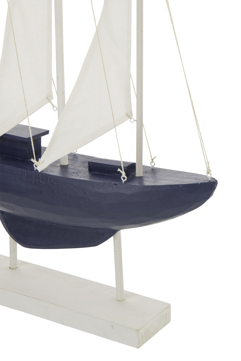 J-Line decoratie Zeilboot - hout - blauw/wit - L