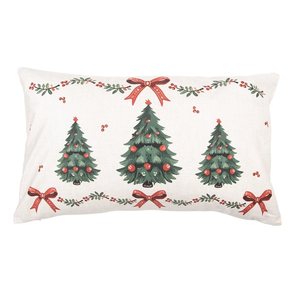 Sierkussen Beige Synthetisch Kerstboom Kussenhoes met Kussenvulling