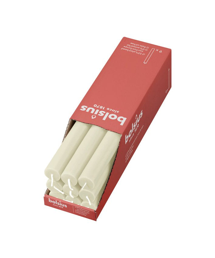 Shine rustiek tafelkaars 270/23 doos 9 Soft Pearl