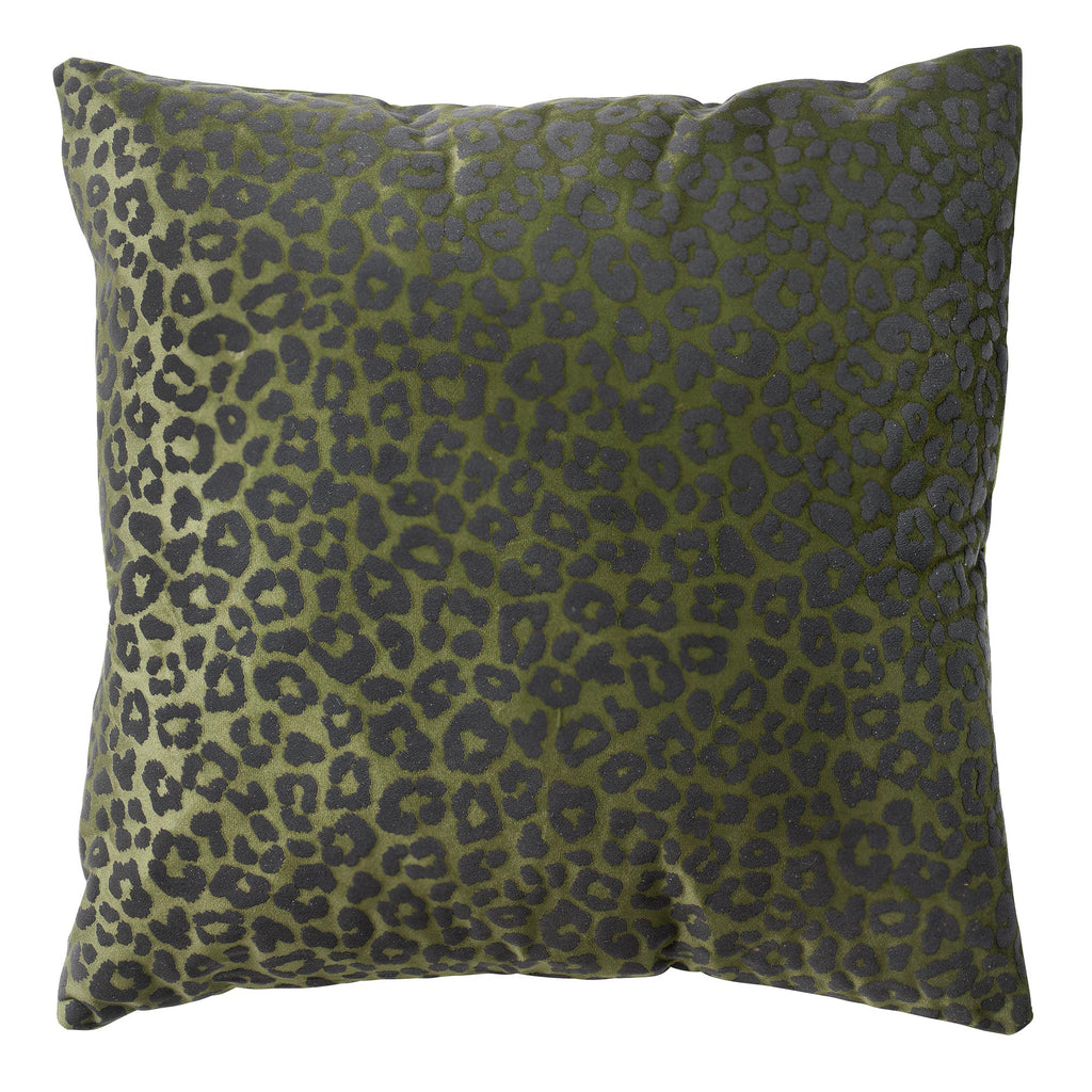 Dutch Decor Suri - Kussen 45x45 cm - Dierenprint - Bieslook - Groen