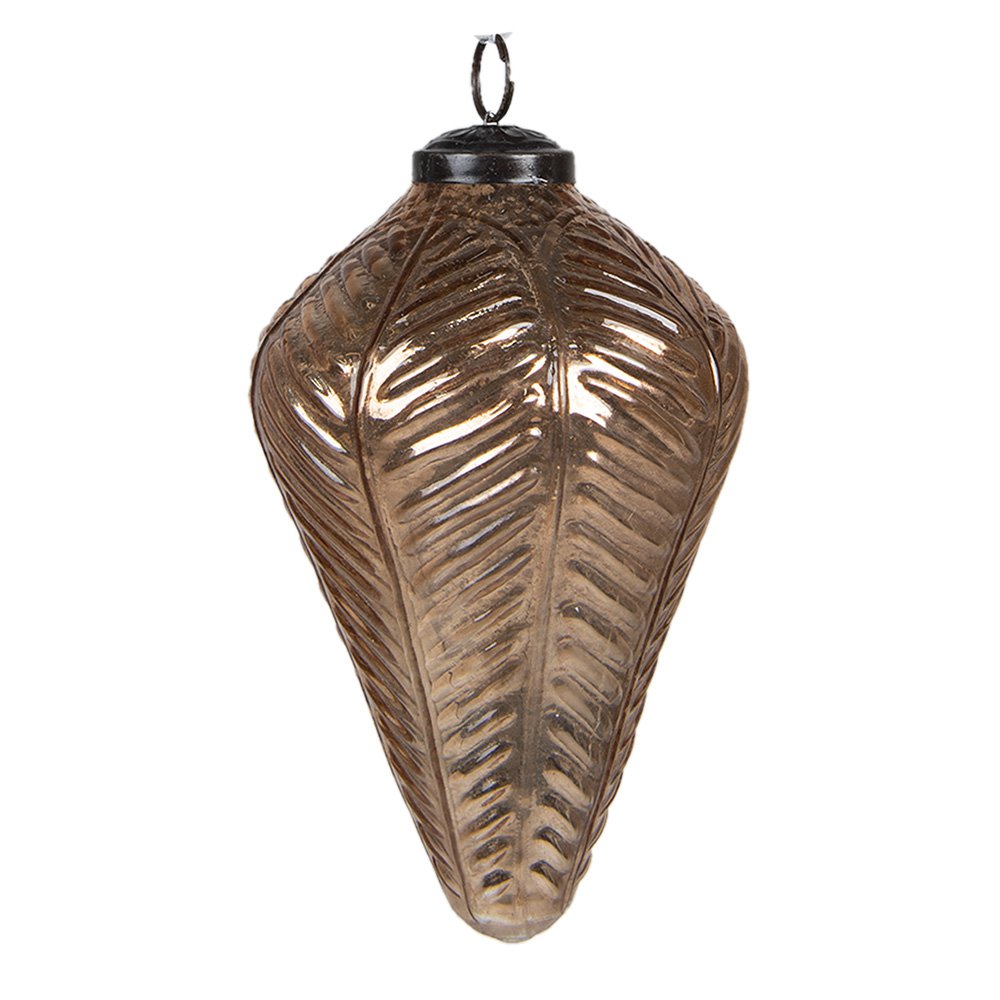 Kerstbal Ø 7 cm Goudkleurig Bruin Glas Kerstdecoratie