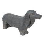 Beeld Hond 74x19x39 cm Grijs Magnesium (MGO)