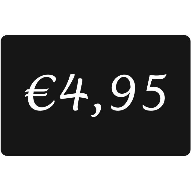 Prijskaart - zwart - € 4.95 - 10 stuks