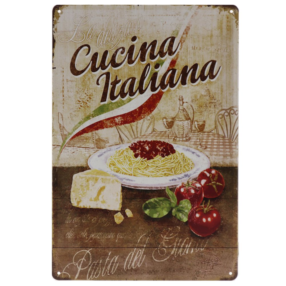 Italiaanse Keuken Retro Wandbord 30x20
