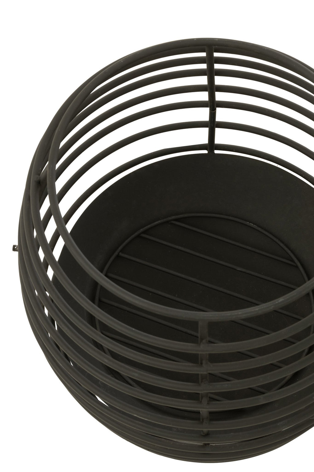 J-Line vuurschaal Rond Rinds - ijzer - zwart - S