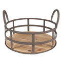 Opbergmand Ø 25x9/15 cm Grijs Bruin IJzer Mand