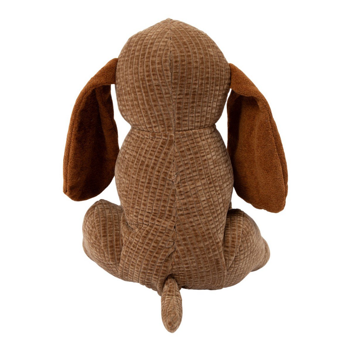 Deurstopper hond quilted bruin 20x17x27cm