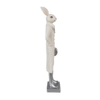 Beeld Konijn 34 cm Wit Polyresin Paasdecoratie