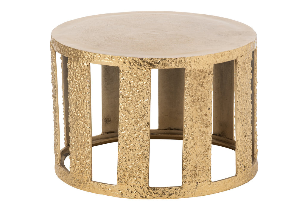 J-Line Gestreepte salontafel - aluminium - goud