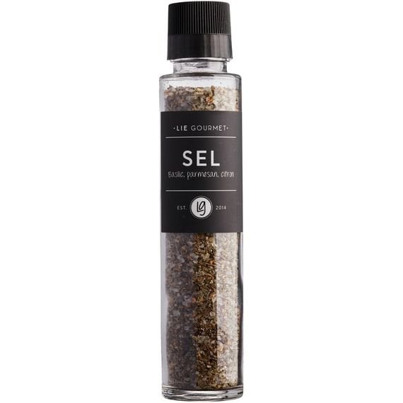 Lie Gourmet - Grinder Zout, Basilicum, Parmezaanse kaas & Lemon