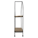 Etagère Bruin, Hout en Metaal 27x14x57 cm