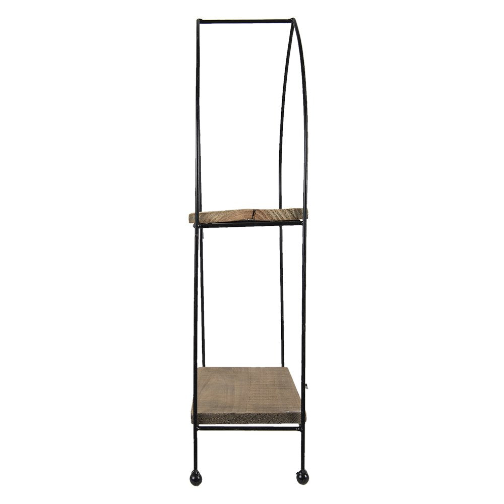 Etagère Bruin, Hout en Metaal 27x14x57 cm