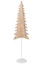 J-Line Boom op voet - paulowniahout - wit/naturel - large