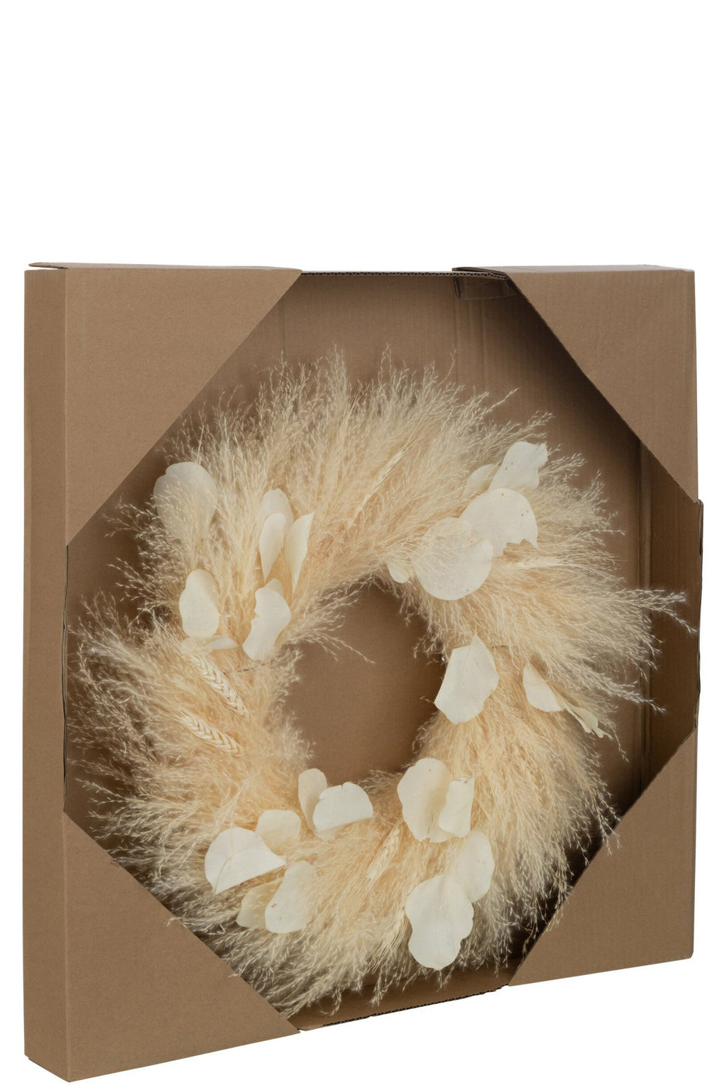 J-Line decoratie Krans Planten/Bladeren - naturel - large