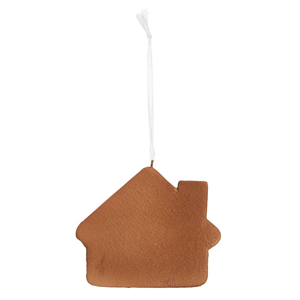 Kersthanger Gingerbread house 9x1x8 cm Roze Blauw Kunststof