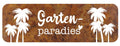 Metalenhanger Gartenparadies 30x12cm roest