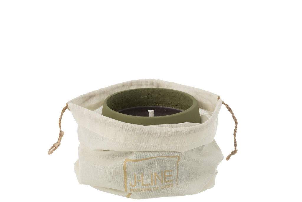 J-Line Buitenkaars Cyra Cement Groen Small 18U