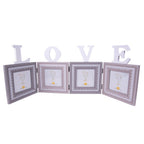 Fotolijst 10x10 cm Grijs Wit MDF Fotokader