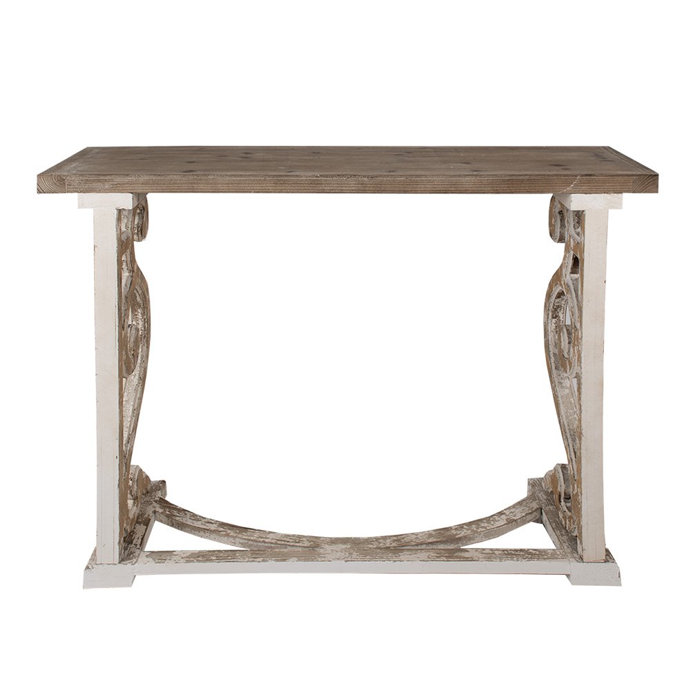 Sidetable 125x39x92 cm Bruin Hout Wandtafel