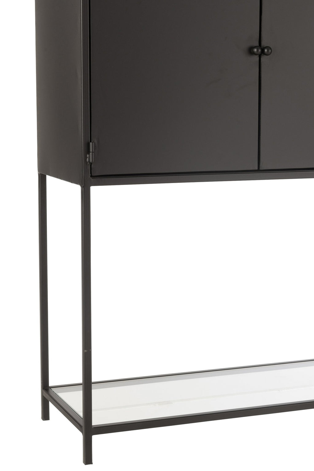 J-Line rek - metaal/glas - zwart